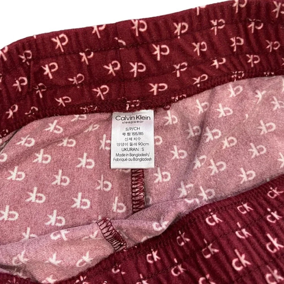 Calvin Klein Red Logo Pajama Pants S - Picture 3 of 3